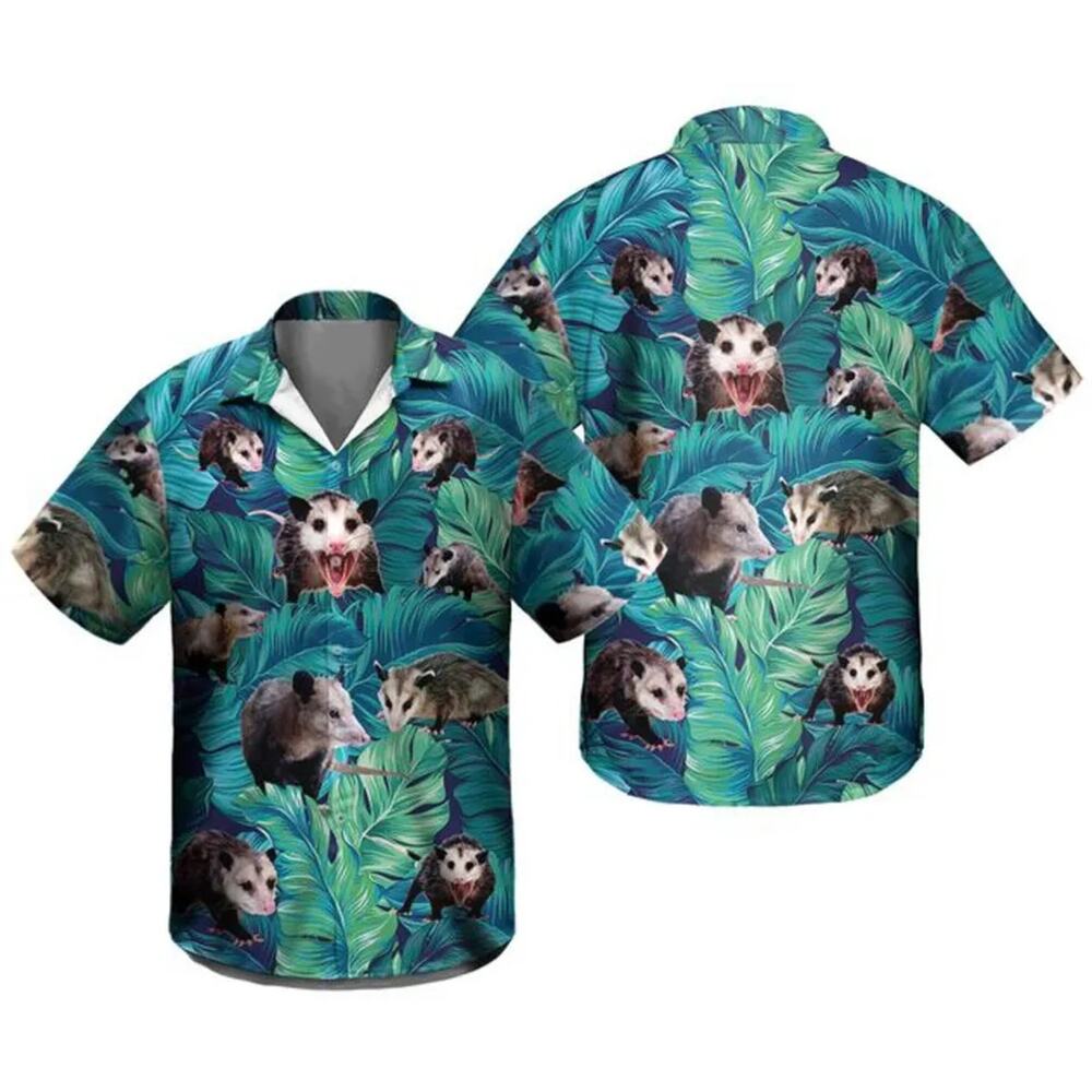 Tropical Opossum Trash Panda Hawaiian Shirt Funny Animal Summer Party